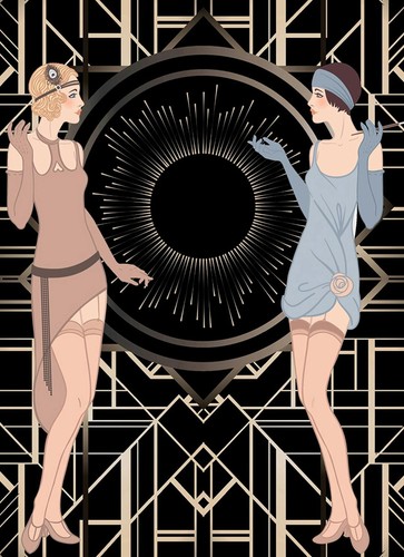Flapper girls art - flapper,