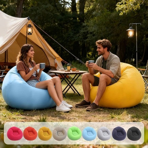 Inflatable bean bag chair - bag,