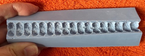 Rose bead pearl mold - pearl, mold/mould