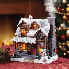 Snowy Log Cabin Christmas