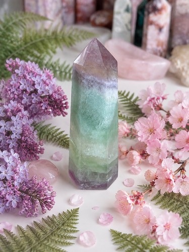 Pastel rainbow fluorite - rainbow,