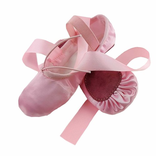 Ballet shoes cream pink satin - ballet, cream,pink