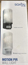 Saxby 48740 Motion PIR Outdoor Wall Light White Polycarbonate Bulkhead