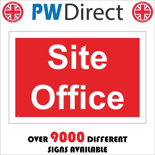 Sign site office white - site,