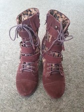 Miss L Fire Brown Suede And