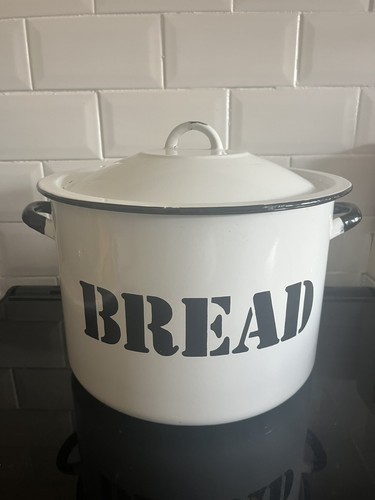 Enamel bread bin - enamel,