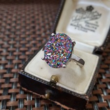 Sterling silver ring druzy - sterling,