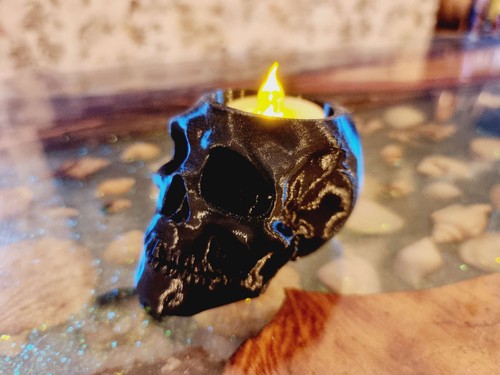 Skull head gothic tealight - head,