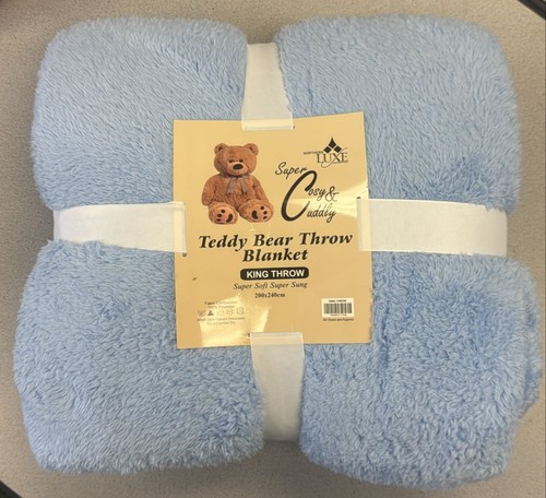 Teddy bear fleece throw - fleece, bed