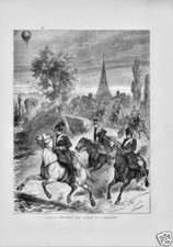 uhlans tracking a balloon ! 1870 large print 