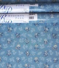 X3 1990s Vintage REGENT'S PARK Wallpaper ZOFFANY floral Retro 80s Cottage blue