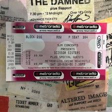 Scissor Sisters - Original Gig Ticket - Nov  2006 Metro Radio Arena, Newcastle 