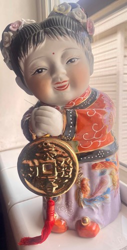 Chinese porcelain yunu girl - porcelain,