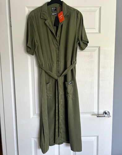 Superdry green belted midi - superdry,