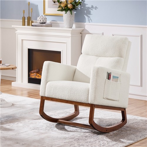 Upholstered fabric rocking - fabric,