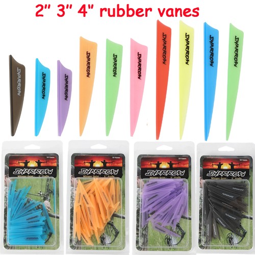 50x rubber vanes fletches - 50x,