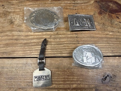 Vintage belt buckles coal - buckles,