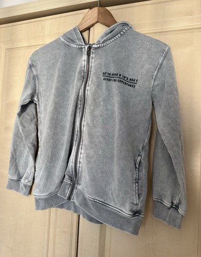 Grey full zip hooded - h&m,