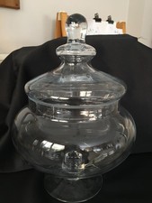 Vintage Glass Squat Sweet Jar 12inches Tall and 25inches Diameter Excellent Cond