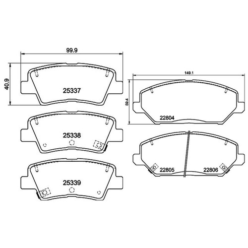 Don front rear pads - don,