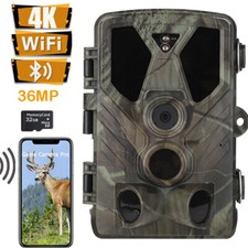 50MP Wildlife WIFI APP Trail Camera 4K Night Vision Outdoor Hunting Camera+32GB