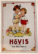 Hovis Bread Your Baker Bakes it, Attwell Series, Robert Opie Collection Postcard