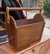Vintage Wooden Magazine Rack