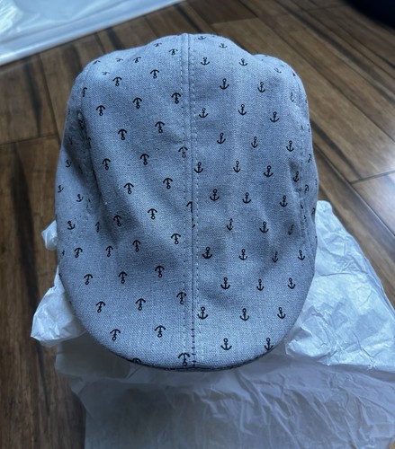 Grey flat cap - with, anchors