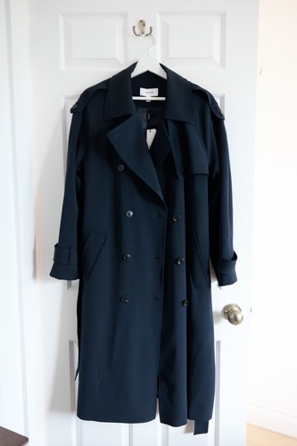 Reiss navy trench coat size - , uk