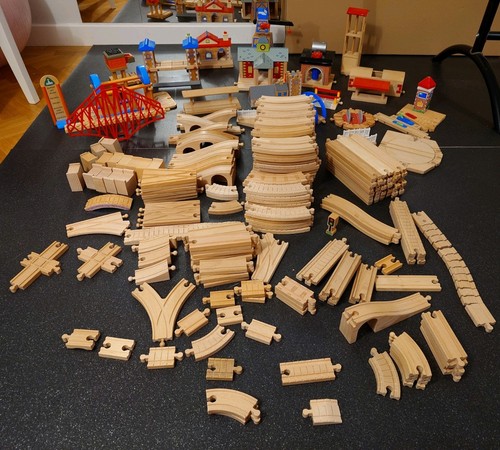 Brio wooden train track - train, and