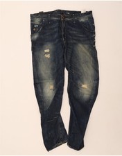 G-STAR Mens Distressed Banana Tapered Jeans W38 L32 Blue Cotton AQ07