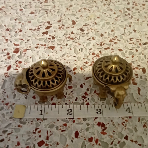 Pair decorative brass - pair,