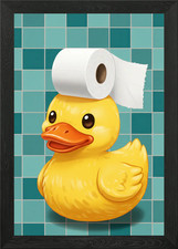 Duck with Toilet Paper Hat