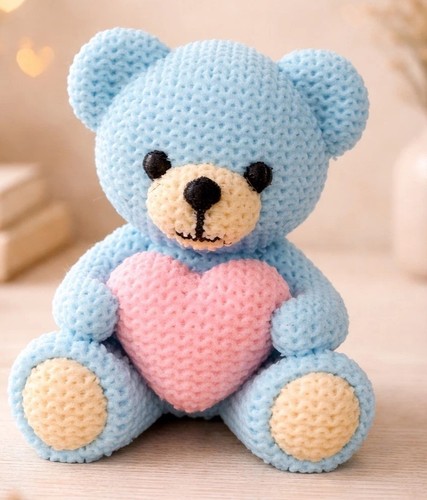 Teddy bear with pink love - teddy,