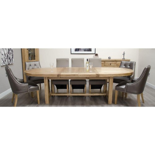 Solid oak super oval 210cm - oval,