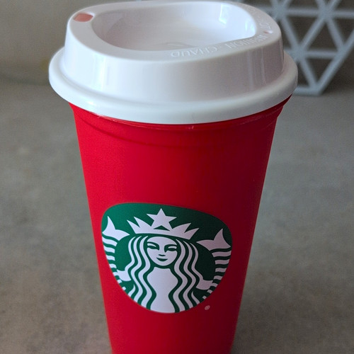 Starbucks plastic travel mug - plastic,