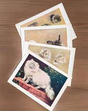 Set of 4 Antique Tabby Persian