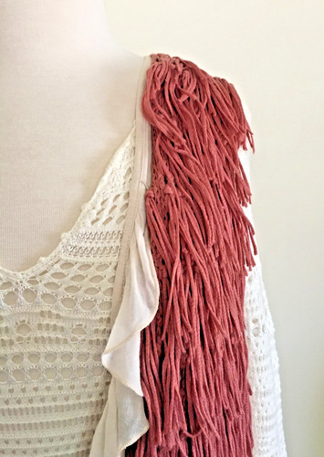 Boho vest crochet shaggy - vest,