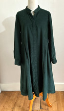Toast Cord Shirt Dress 12 Chest 42in Swingy Style Dark Green Needlecord