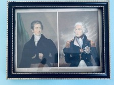 Baxter Prints in a Frame – Sir Robert Peel & Lord Nelson – Mid-19th Century