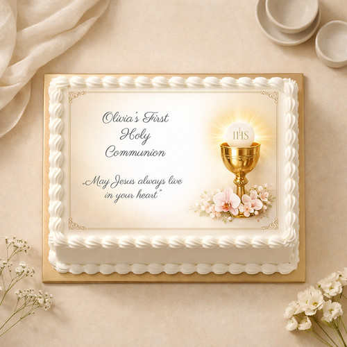 First holy communion edible - holy,