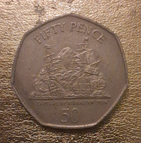 Gibraltar 50p fifty pence - fifty,