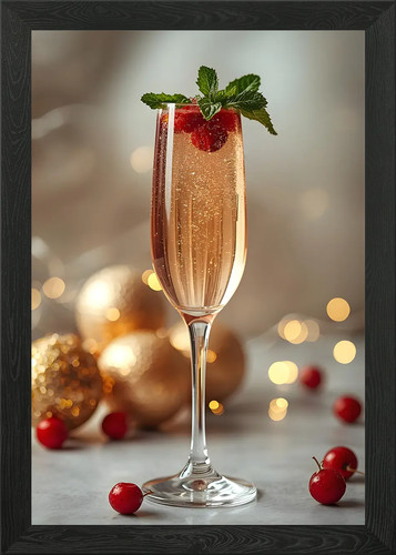 Festive champagne cocktail - festive,