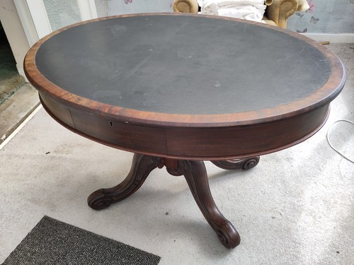 Victorian drum writing table - drum,