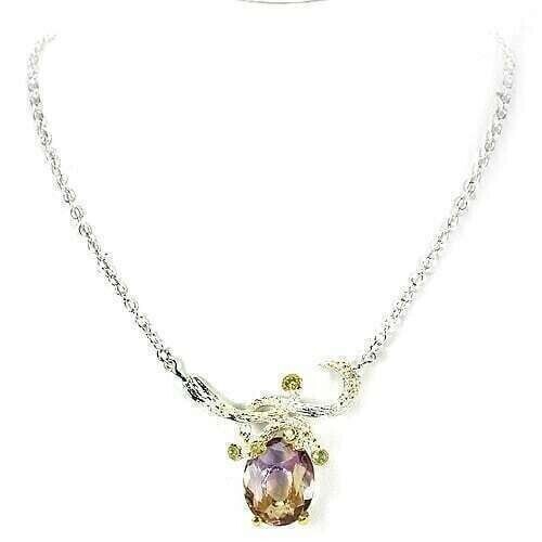 Silver necklace ametrine - silver,