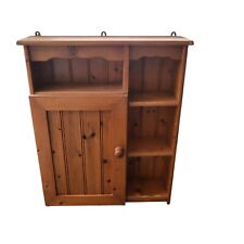 Vintage Cottage Pine Kitchen Wall Display Cabinet Cupboard 