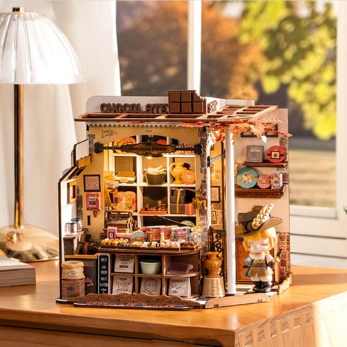 Diy book nook kit chocolate - 3d,