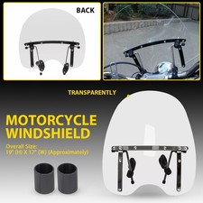 For Honda Shadow Aero 1100 750 1" 7/8"Handlebar Motorcycle Windshield Windscreen