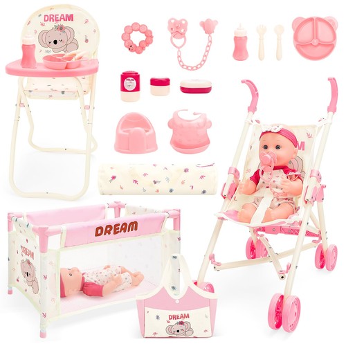 Baby doll stroller toy set - stroller,