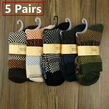 5Pairs Men Thermal Socks Walking Winter Warm Thick Wool Cashmere Chunky Sockings
